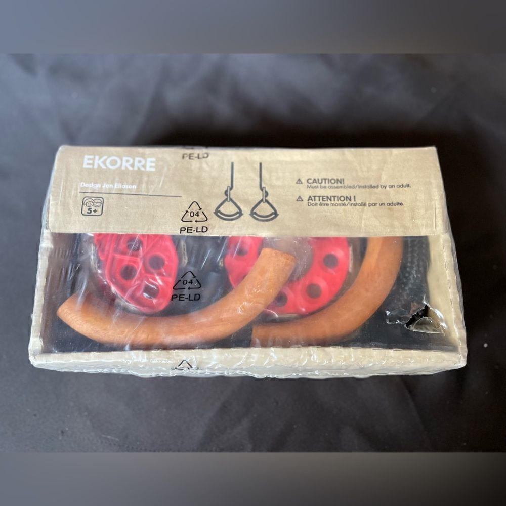 NEW Exercise Hand Rings Rope Wood Handle Age 5+ IKEA EKORRE
